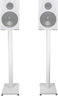 Rockville 37 Steel Speaker Stands - White