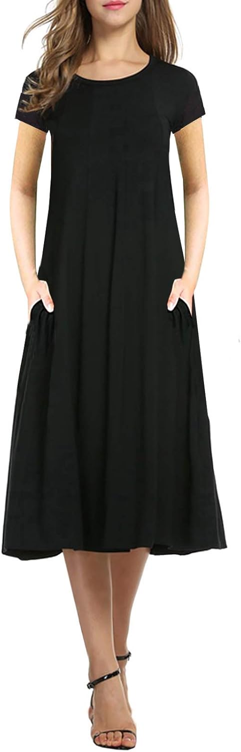 Casual Loose Pleated Long Dress for Women - Summer Style