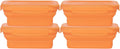 Collapsible Food Storage Containers Set of 4 Orange - Space-Saving