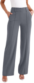 High Waisted Work Pants Wide Leg Dressy Trousers - Comfortable