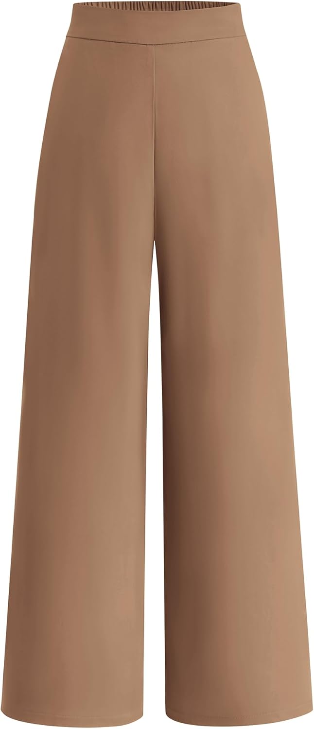 BTFBM Women High Waisted Wide Leg Pants for Business Casual Wear