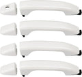 Exterior Door Handles Set White Compatible with 2014-2020 Chevy/GMC