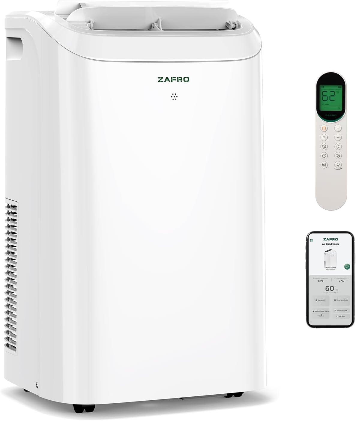 ZAFRO 14,000 BTU Portable Air Conditioner with WiFi Control