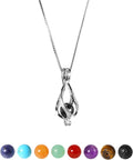 Sterling Silver Interchangeable Gemstone Pendant Necklace - Swapable