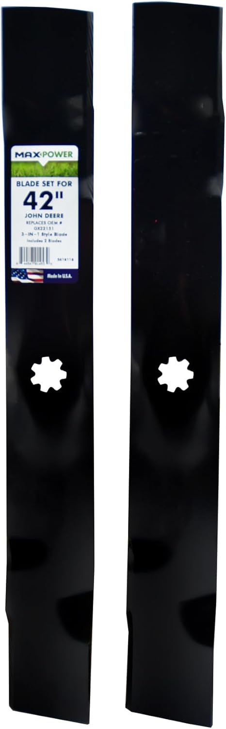 Maxpower 561811B 2 Set of 3-N-1 Blades for 42 in. John Deere