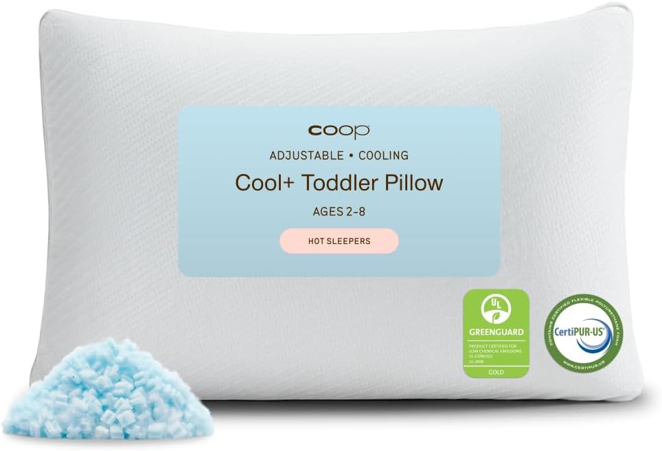 Cool+ Adjustable Cooling Toddler Pillow for Ages 2 and Up