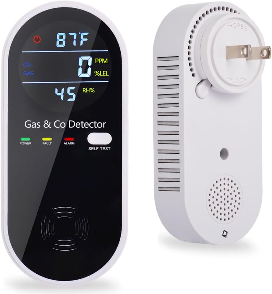 Plug in Carbon Monoxide and Natural Gas Detector for Safety