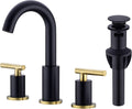 TRUSTMI Brass Bathroom Faucet with Matte Black and Gold Finish