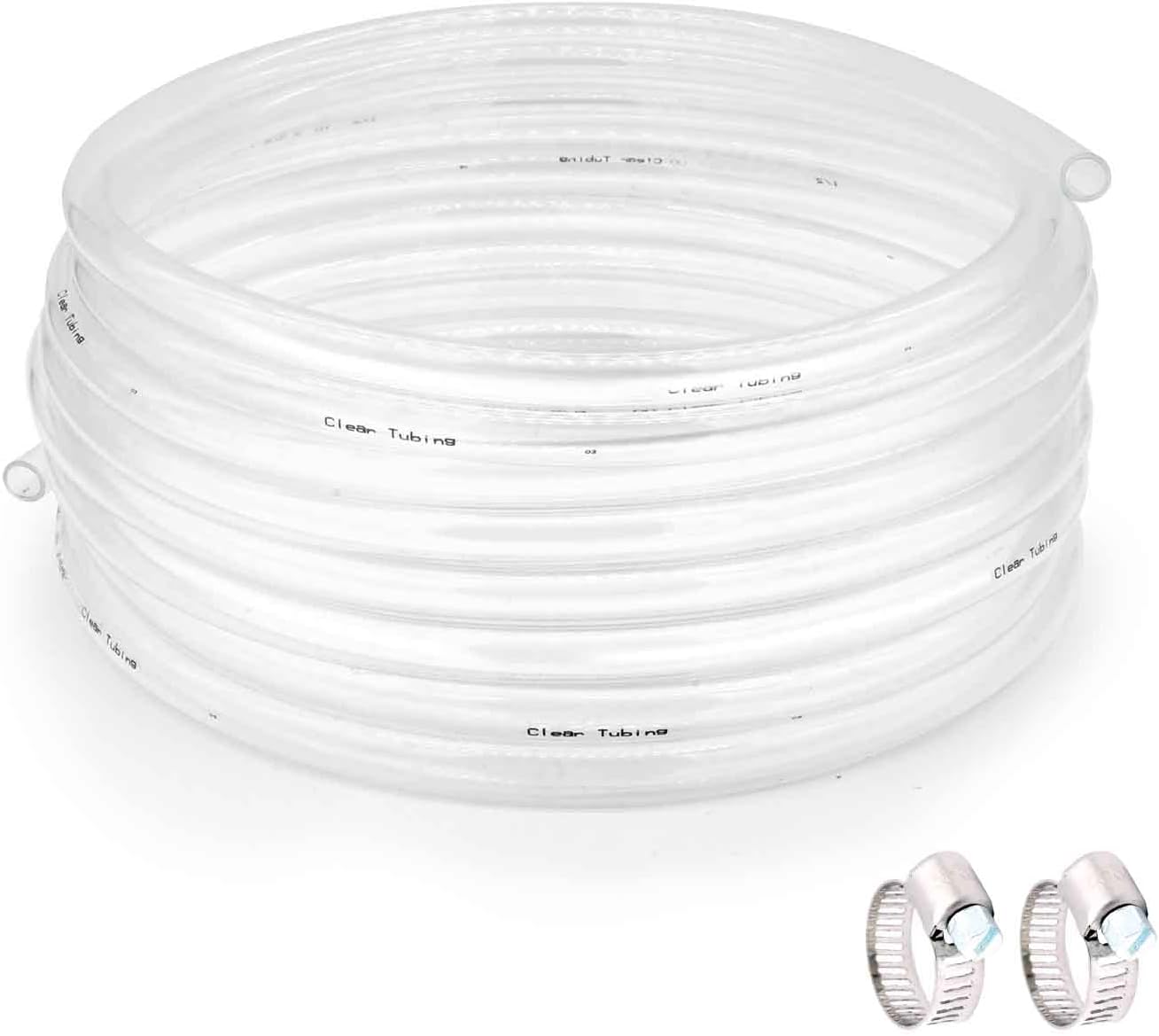 Clear Plastic Tubing 1/2 ID 5/8 OD 100 Ft for Versatile Use
