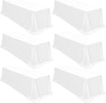 Tablecloth 90 x 156 in 6 Pack White Polyester - Wrinkle-Resistant