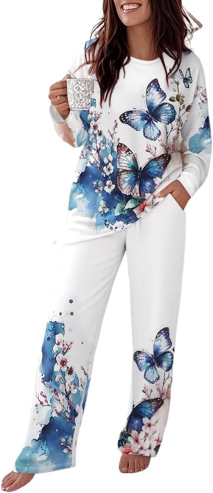 Chic 2-Piece Pajama Set for Women with Pockets and Comfort