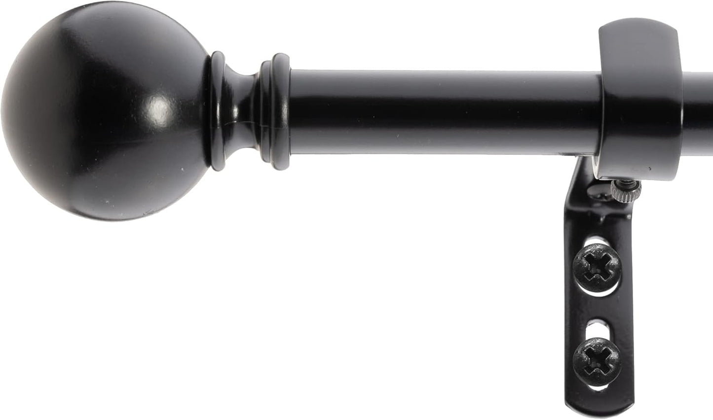 Stylish Bay Window Curtain Rod Set - Black Oil Finish