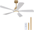 BOJUE 52 in Ceiling Fan with Light and Remote - Quiet Dimmable LED