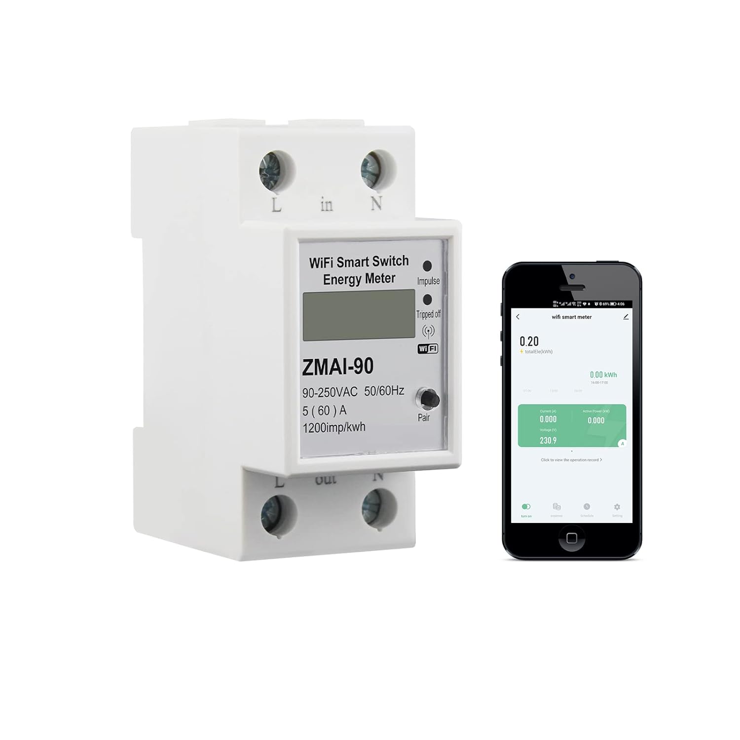 WiFi Smart Energy Monitor Switch Meter for Home Automation