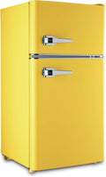 WANAI Compact 3.5 Cu.Ft Retro 2-Door Mini Refrigerator - Space-Saving