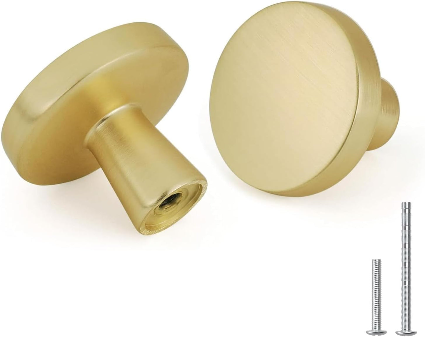 Gold Cabinet Knobs for Dresser Drawers - Modern Round Knob