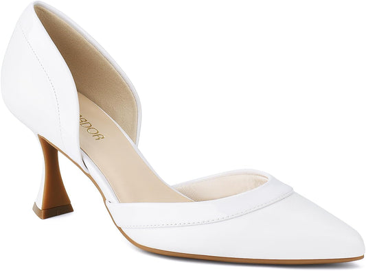 JENN ARDOR Women's Pumps Low Heels for Comfortable Style