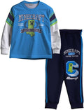 Minecraft Creeper Boys 2-Piece Jersey Set for Kids - Cozy Active Mesh
