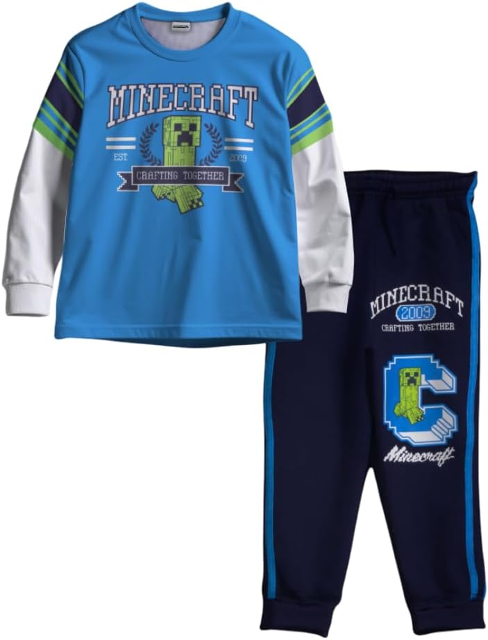 Minecraft Creeper Boys 2-Piece Jersey Set for Active Kids