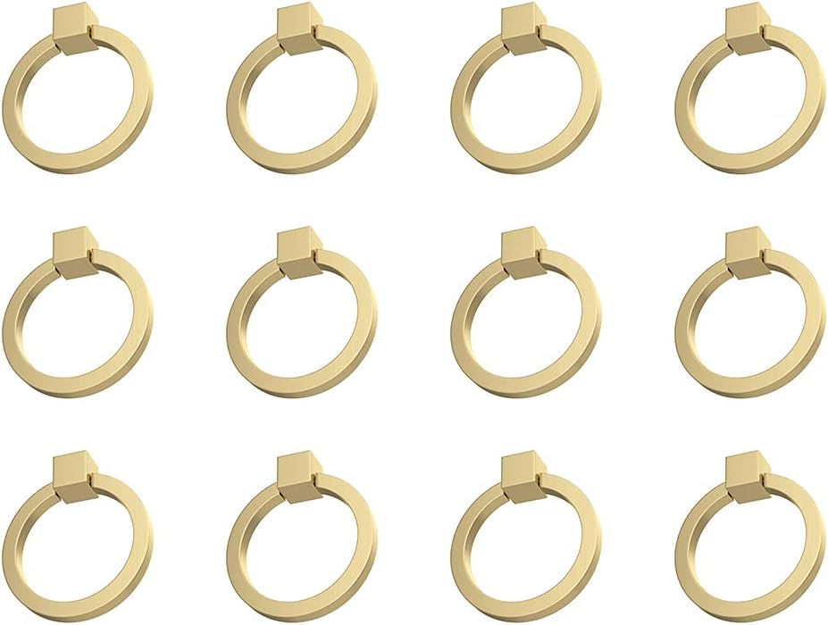 RZDEAL 12Pcs Solid Brass Pulls for Dresser Drawer Handles