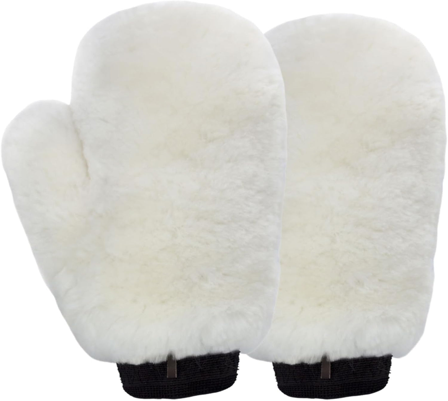 Gracefur Sheepskin Horse Brush Glove - Soft Grooming Mitts