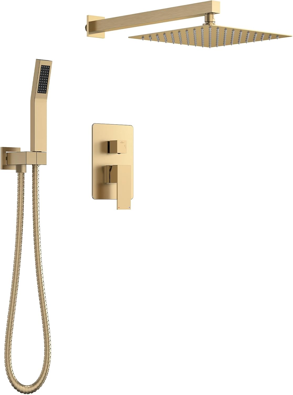 Longriver Shower Faucet Set: High Pressure 10 Inch Rainfall Head