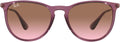 Ray-Ban Women's RB4171 Erika Round Sunglasses - Lightweight Everyday