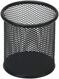Black Pen Holder Cup for Desk - Sleek Wire Mesh Pencil Organizer
