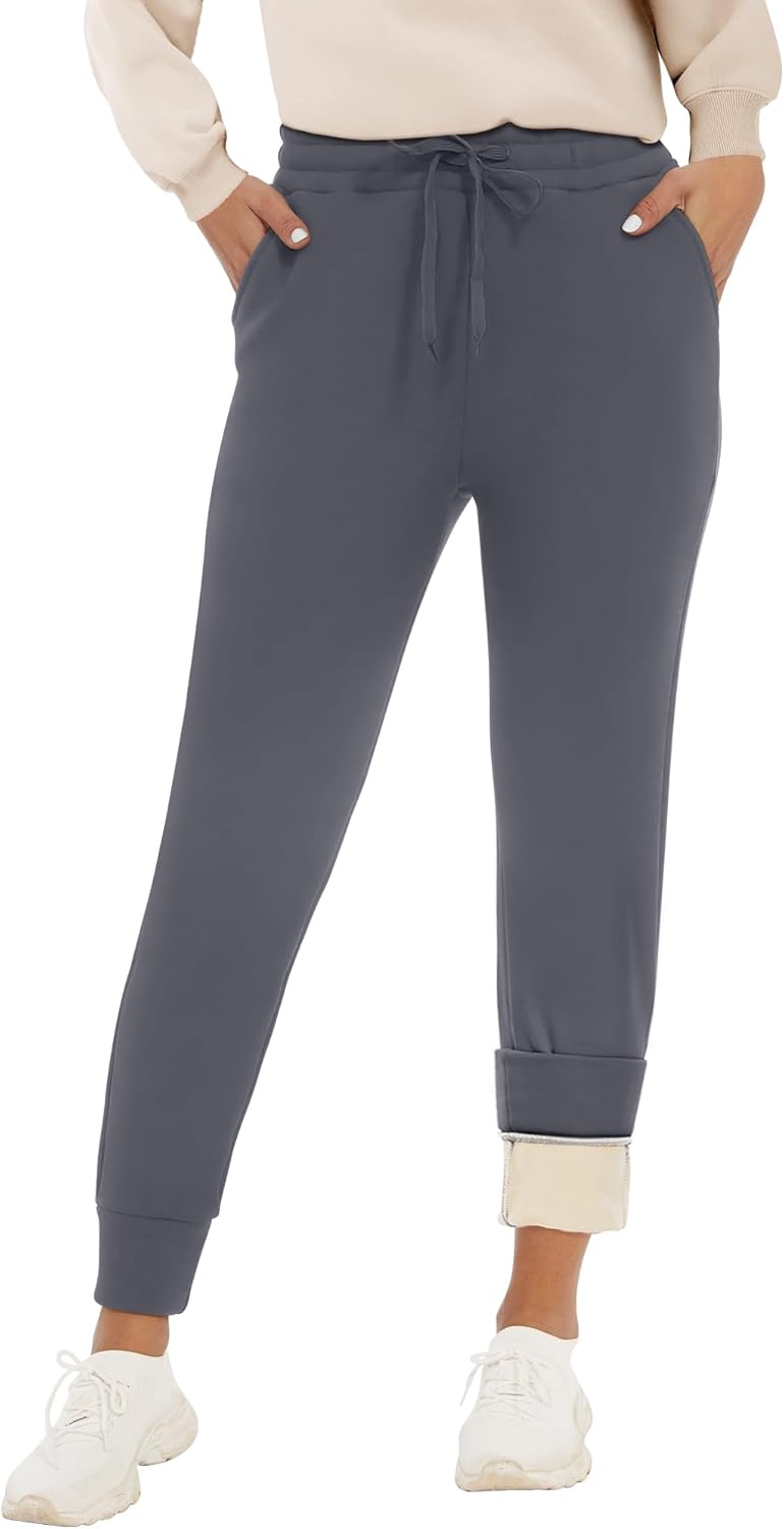Fleece Lined Sweatpants for Women - Winter Warm Joggers
