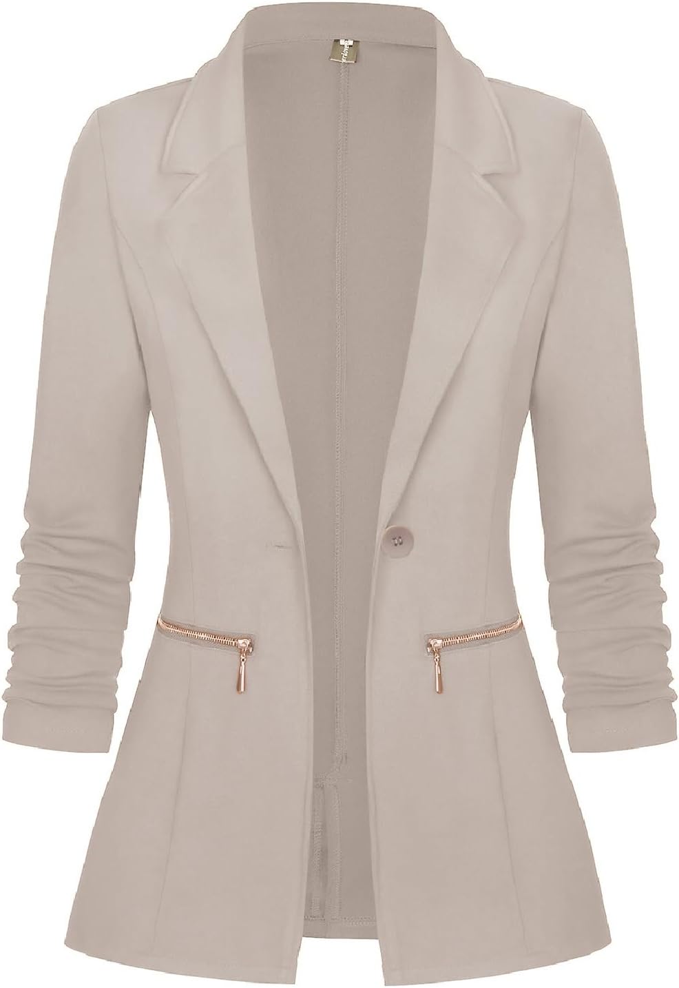 Genhoo Women's Long Sleeve Blazer Open Front Cardigan Jacket