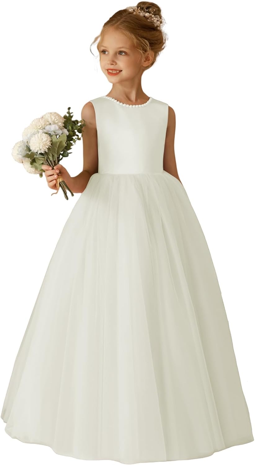 Elegant O-Neck Flower Girl Dress for Weddings and Special Events