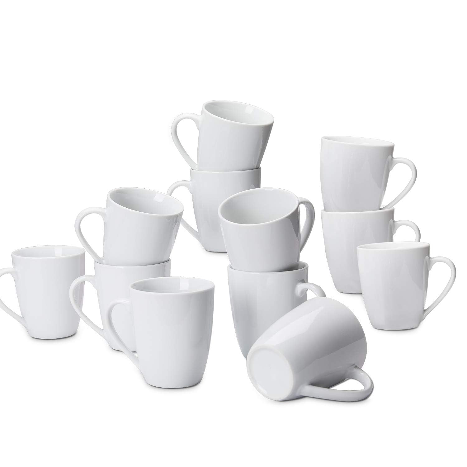 12 oz Premium Porcelain Coffee Mug Set for Everyday Use