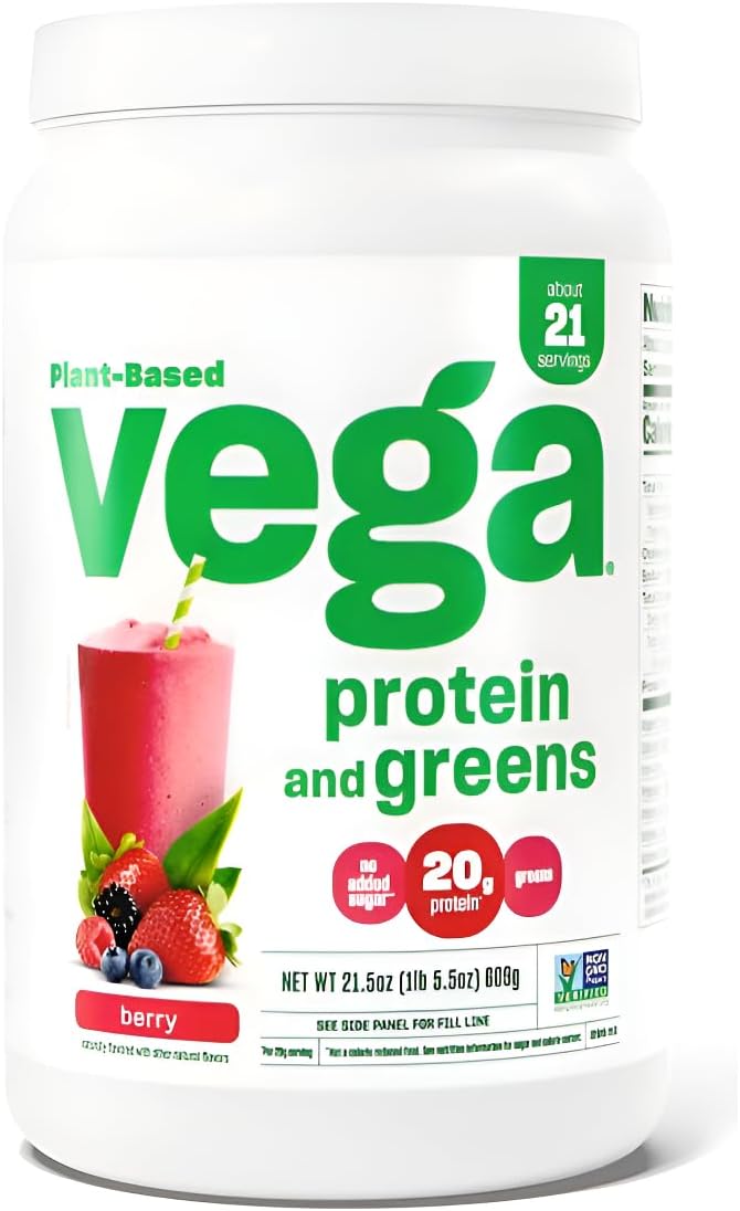 Vega Protein and Greens Powder: 20g Plant-Based Nutrition