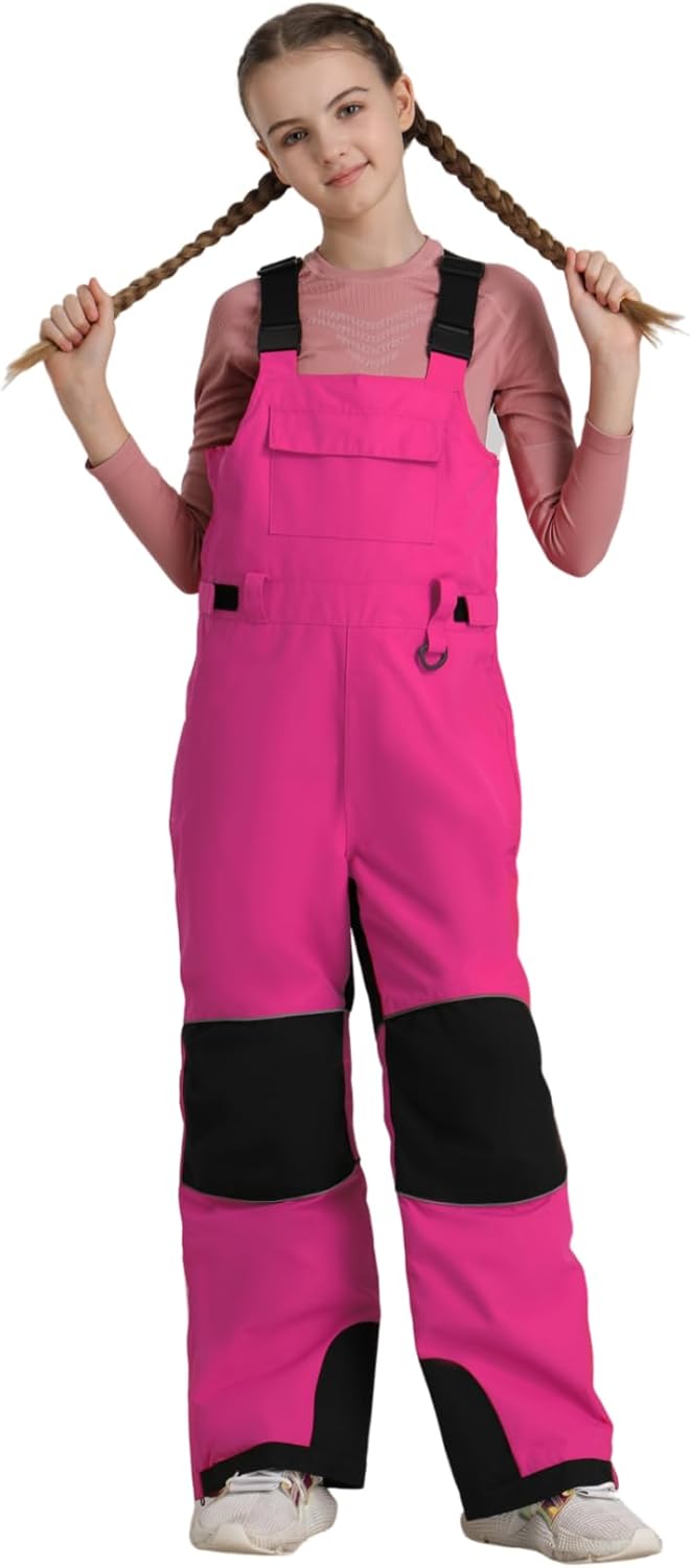 Kids Snow Bibs for Boys and Girls - Insulated Waterproof Pants