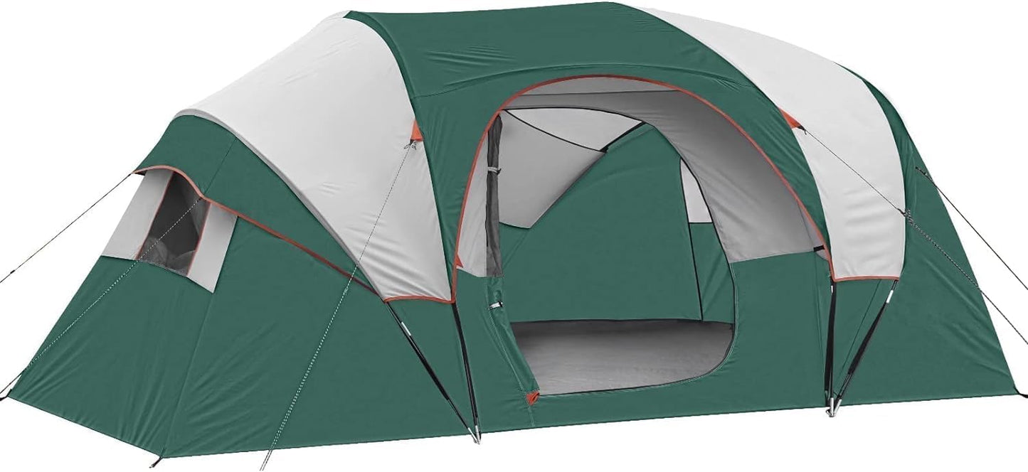 Windproof 10-Person Family Tent for Easy Camping - HikerGarden HG