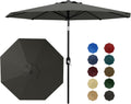 Patio Umbrella 9ft Table Umbrella Outdoor UV Protection - Gray