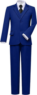 Boys Formal Slim Fit Suit Set - Adjustable Waist Ring Bearer Outfit