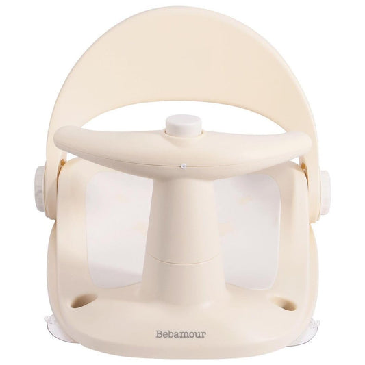 Bebamour Portable Baby Bath Seat - Comfortable Bathing for 6+ Months (Khaki)