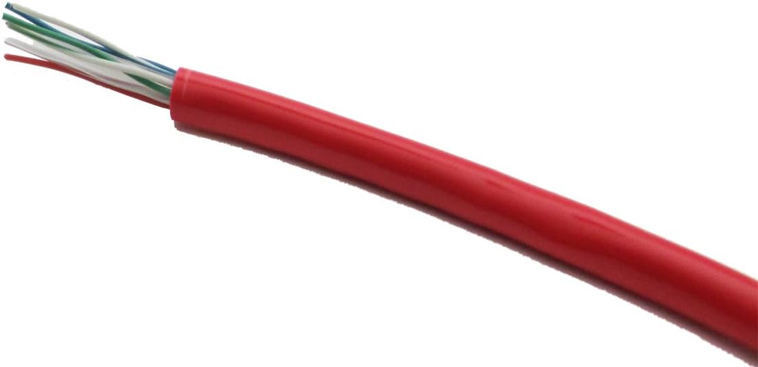 RiteAV 100FT Bulk Raw CAT5e Ethernet Cable in Red for Networking