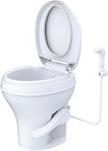 Residential Height RV Toilet with Sprayer Attachment - Comfortable