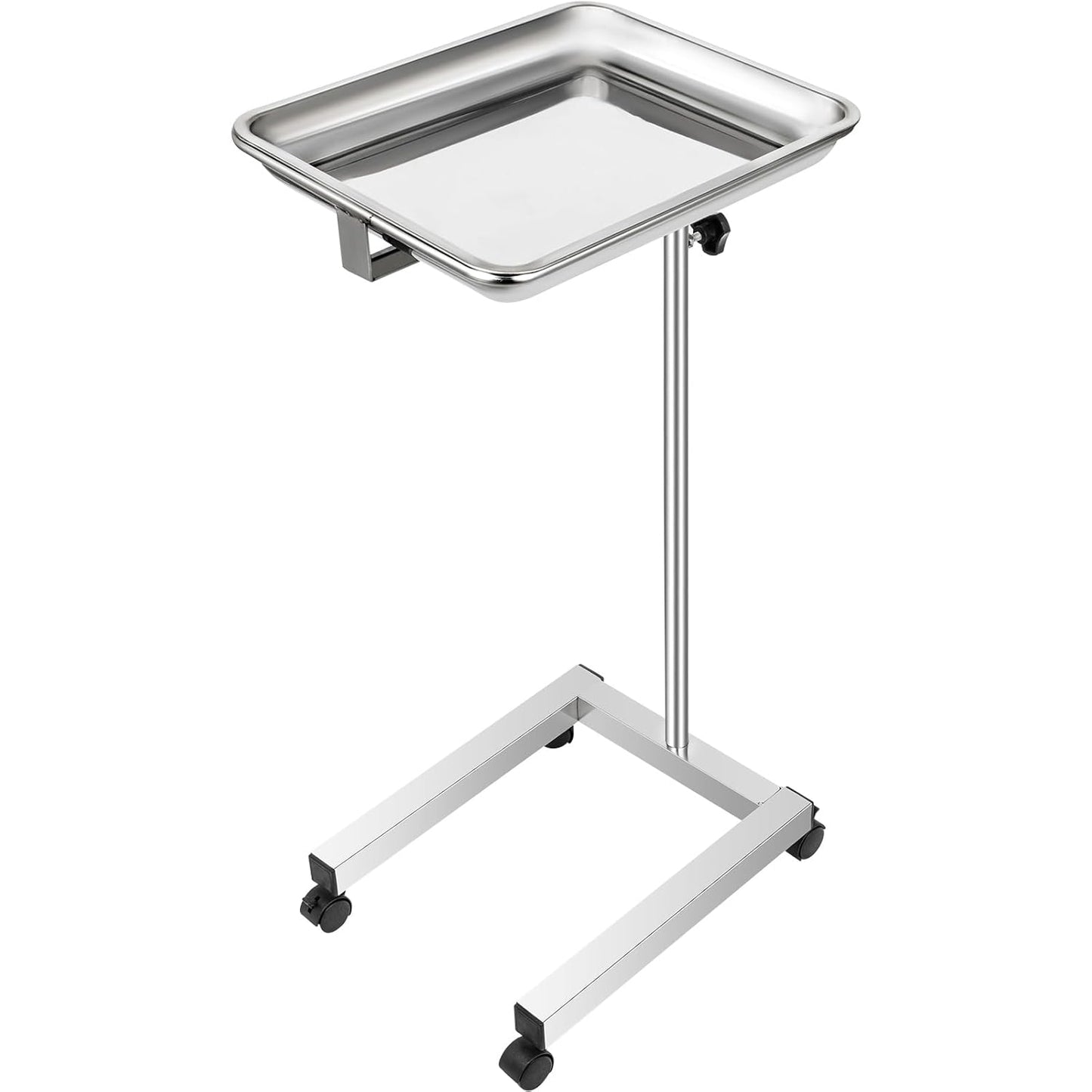 VEVOR Lab Cart Stainless Steel Mayo Tray Stand for Versatile Use