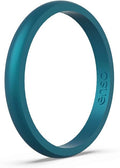Halo Birthstone Silicone Ring for Men - 2.54mm Minimalist Band