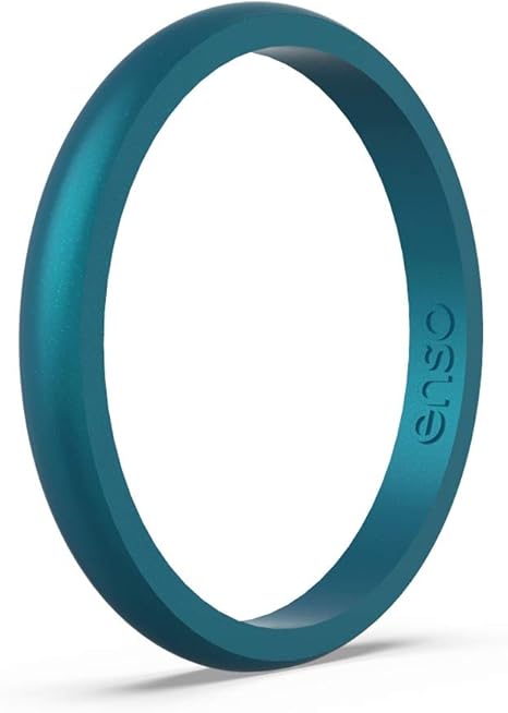 Enso Rings Halo Birthstone Silicone Ring for Minimalist Style