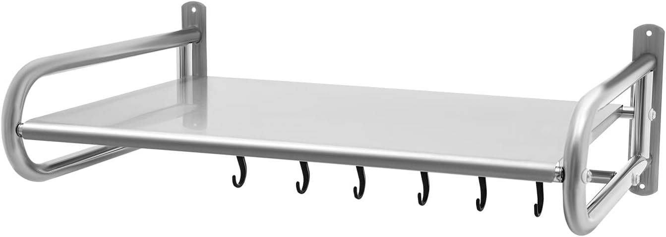 Wall Mount Microwave Rack - Heavy Duty Stainless Steel