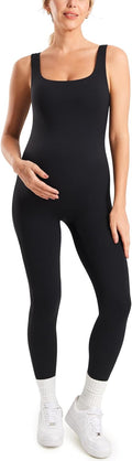 MOMANDA Maternity Jumpsuit Workout Romper for Pregnancy - Seamless