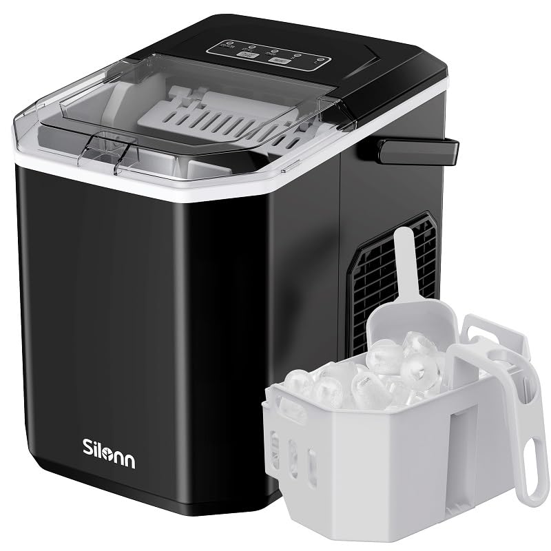 Silonn Countertop Ice Maker: Fast Ice, Self-Cleaning