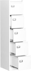 5 Drawer File Cabinet Vertical Filing Cabinet with Lock - Deep Storage