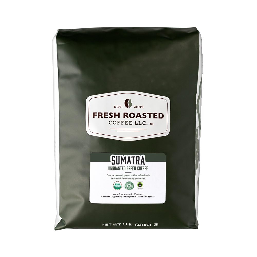 Unroasted Organic Sumatra Coffee for Home Roasting - 5 Pound