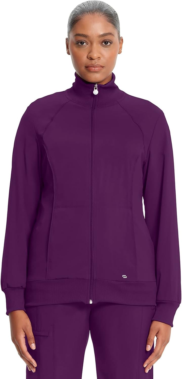 Cherokee Infinity Zip Front Scrub Jackets for Women - Comfort Fit