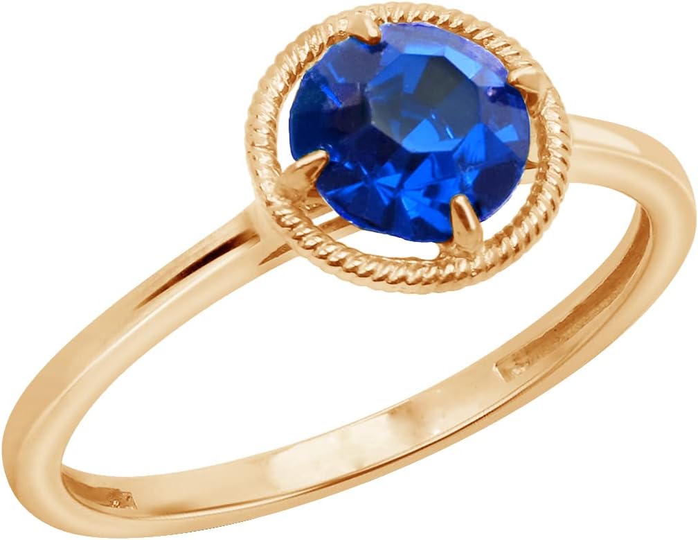 10k Gold Crystal March Birthstone Ring for Elegant Style
